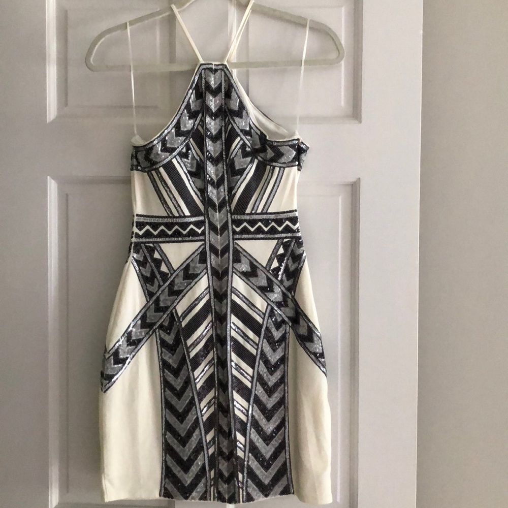 White sequin dress